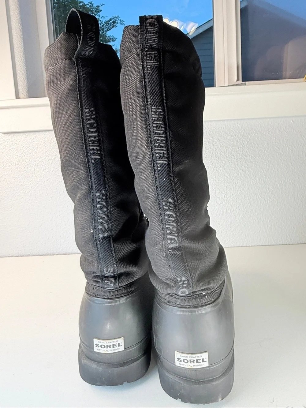 Sorel Glacier Black Insulated Winter Snow Boots Mens Size 10